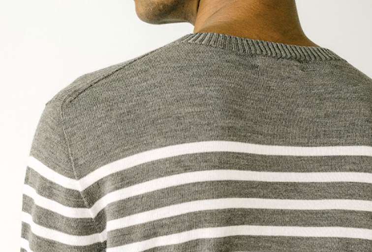 Custom knit graphic artwork detail